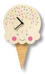 Ice Cream Pendulum Wall<br>Clock by Modern Moose